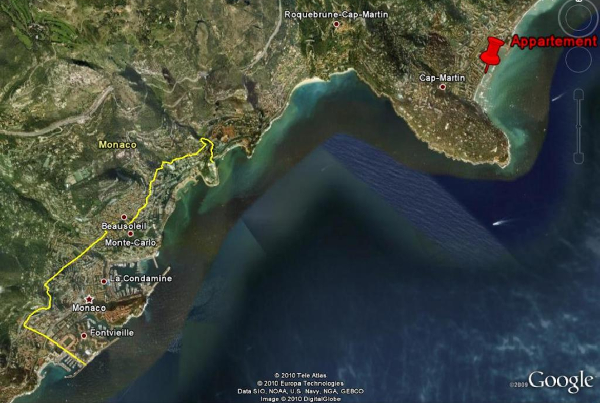 ROQUEBRUNE CAP MARTIN FOR SALE 3 P SEA FRONT