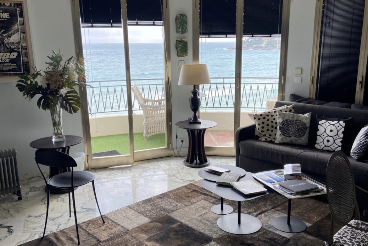 ROQUEBRUNE CAP MARTIN FOR SALE 3 P SEA FRONT